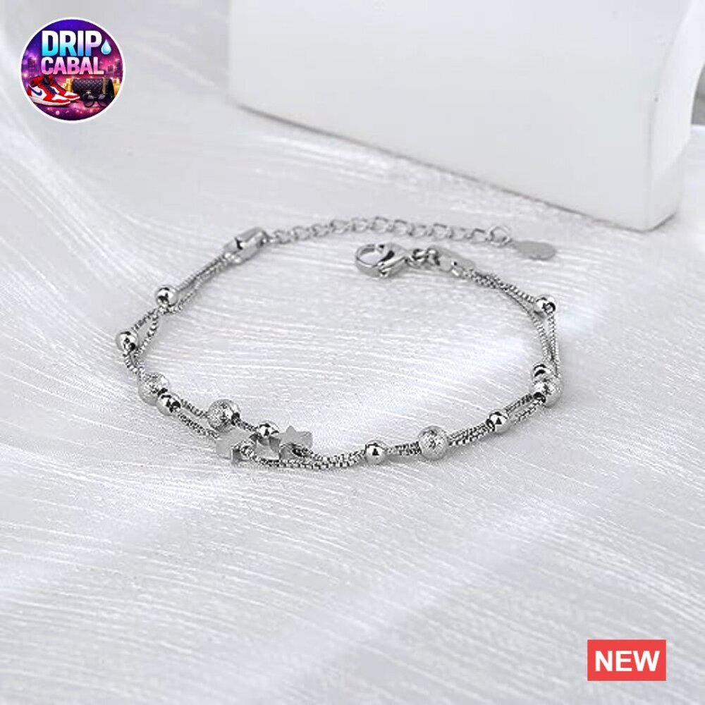 Sterling Silver Heart Link Bracelet Elegant Minimal Chic Chain Bangle - Picture 6 of 7